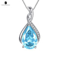 Sapphero New Luxury Pear Shaped Cubic Zirconia Pendant Necklac