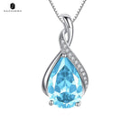 Sapphero New Luxury Pear Shaped Cubic Zirconia Pendant Necklac