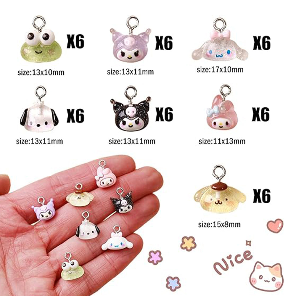 Sapphero Cartoon Melody Kitty Cat Nail Art Decorations Nail Part