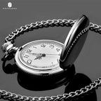 Sapphero silver Smooth Quartz Pocket Watch