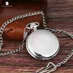 Sapphero silver Smooth Quartz Pocket Watch