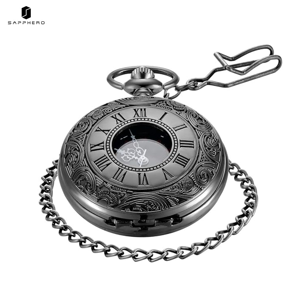 Sapphero Quartz Steampunk Pocket Watch