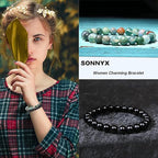 Sapphero 8MM Natural Epidote Zoisite Stone Bead Bracelet