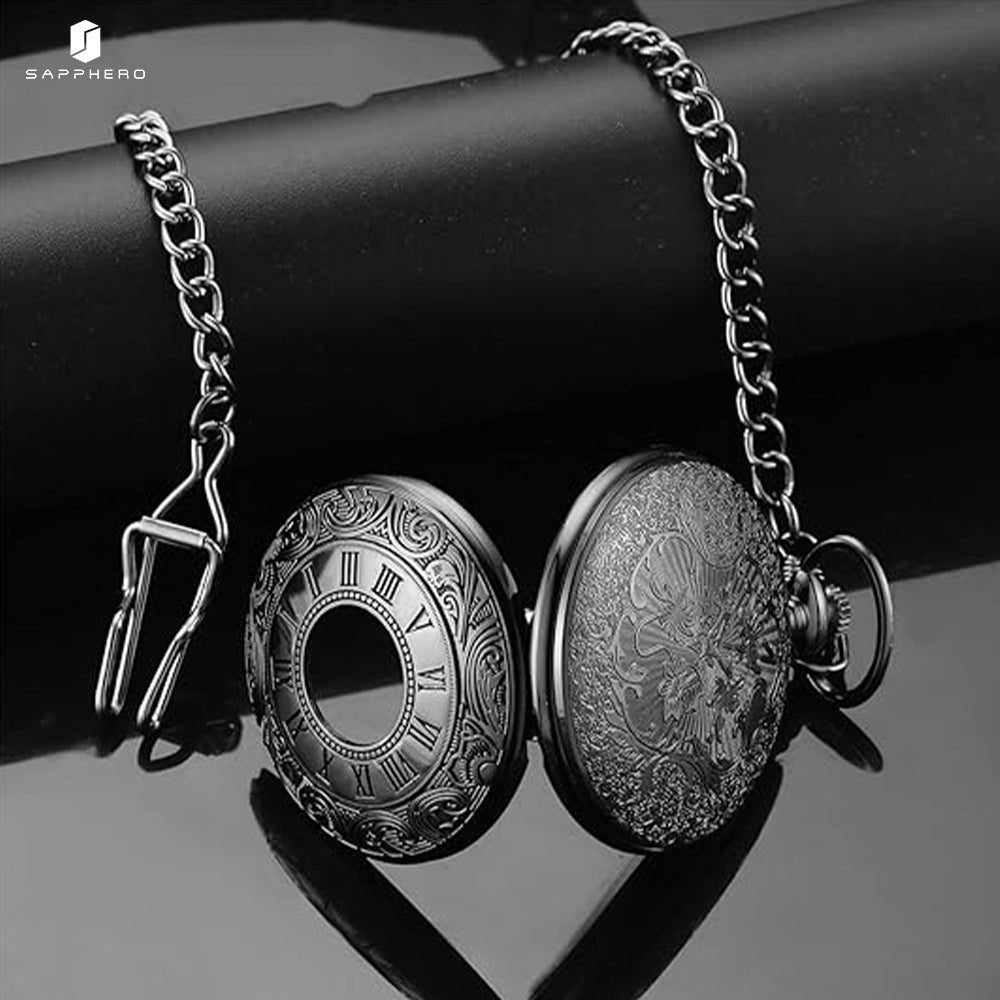 Sapphero Quartz Steampunk Pocket Watch