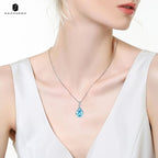 Sapphero New Luxury Pear Shaped Cubic Zirconia Pendant Necklac