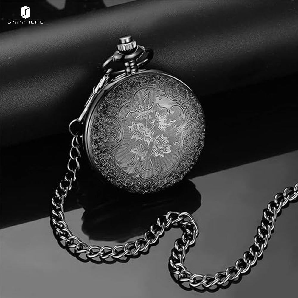 Sapphero Quartz Steampunk Pocket Watch